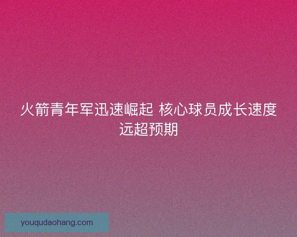 火箭青年军迅速崛起 核心球员成长速度远超预期