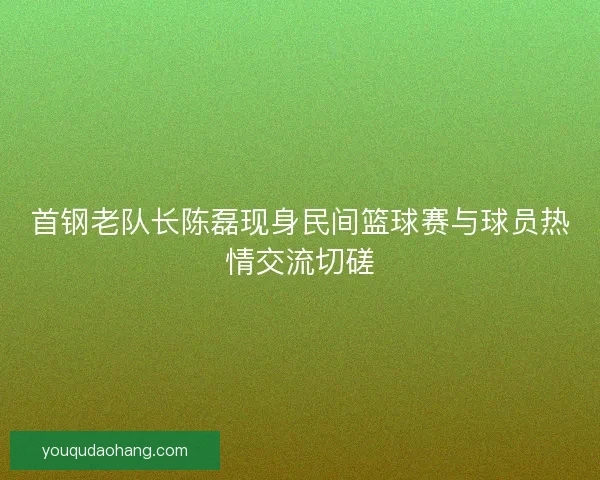 首钢老队长陈磊现身民间篮球赛与球员热情交流切磋 首钢老队长陈磊现身民间篮球赛与球员热情交流切磋